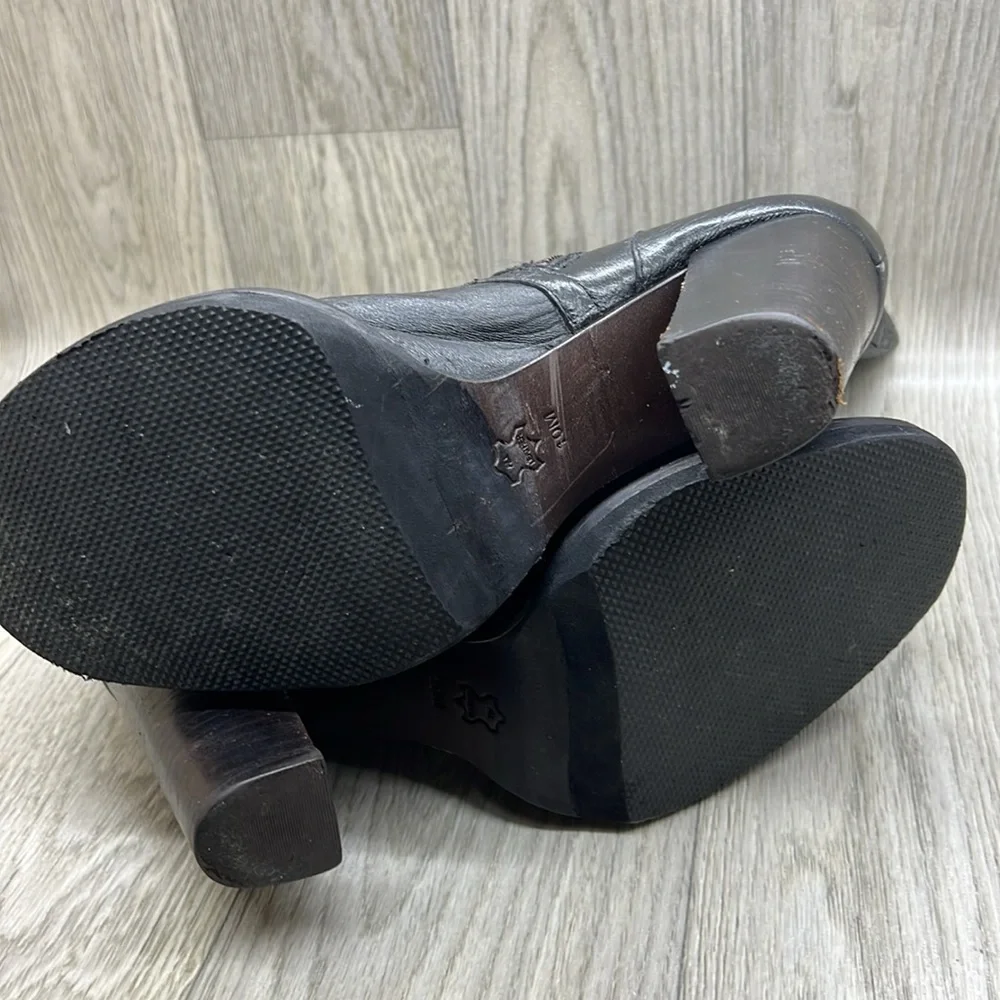 Tory Burch Jaden Strap Buckle Stack Heel Boots